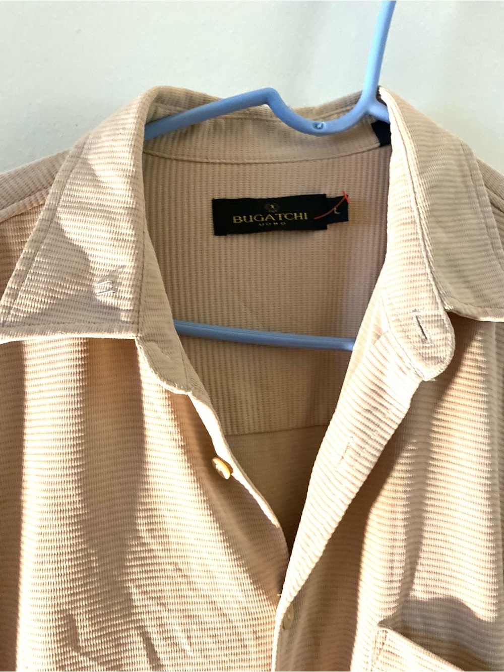 Bugatchi Light Beige Button-Front Shirt Jacket - Picture 2 of 2